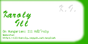 karoly ill business card